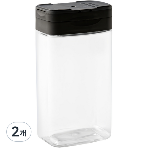 바른미각 BPA FREE 3도어 직사각 조미료통, 200ml, 2개