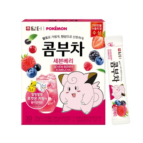 담터 포켓몬 콤부차 세븐베리, 5g, 30개입, 1개