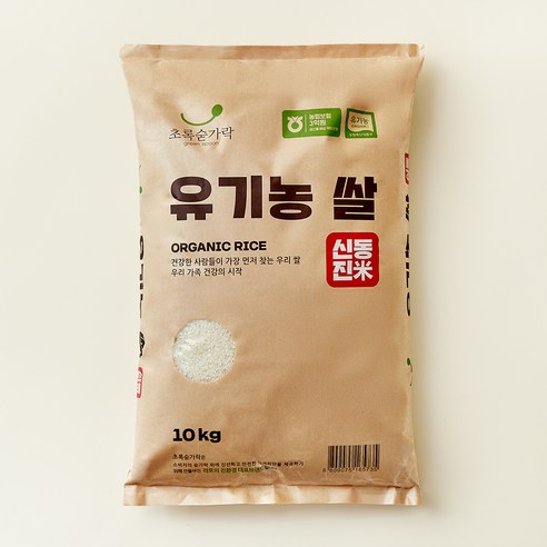초록숟가락 유기농 신동진 쌀, 10kg, 1개, 상등급