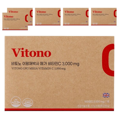 비토노 이왕재박사 메가 비타민C 3000mg, 6개, 270g