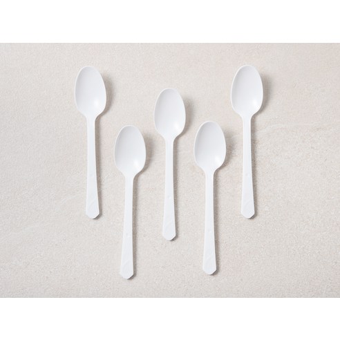 코멧 심플한 일회용 개별포장 숟가락 화이트 이미지 4