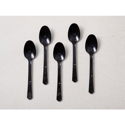 코멧 심플한 일회용 개별포장 숟가락 블랙 이미지 4