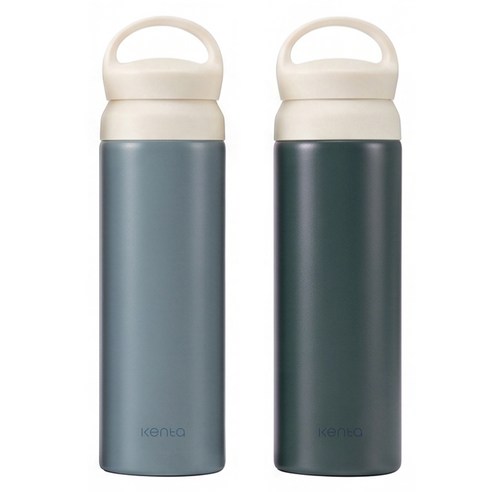 KENTA 어반 이중 진공 스테인리스 텀블러 2종 세트, 2개, 500ml, 소다블루, 올리브그레이