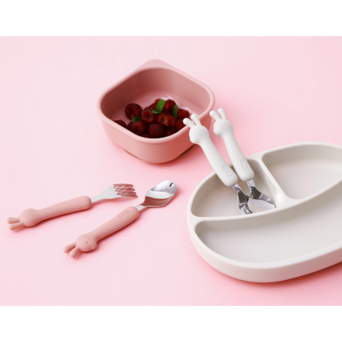에디슨 유아 실리콘 스푼 포크 케이스 세트 이미지 4