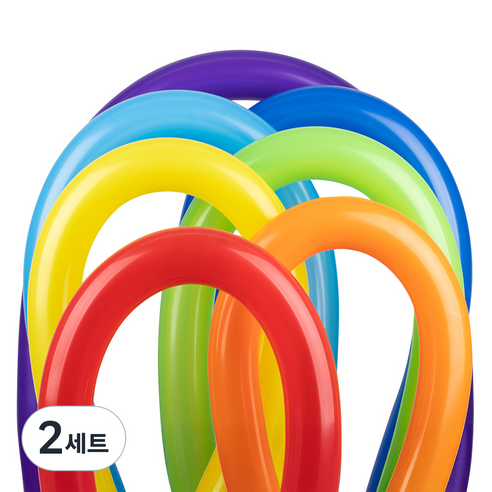 셈퍼텍스 요술풍선 360S 27p 세트, 레드, 오렌지, 옐로우, 라임그린, 블루, 로얄블루, 바이올렛(랜덤발송), 2세트