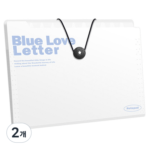 델리리움 예쁜 색감 대용량 아코디언 서류 A4 파일 케이스 5단 32 x 25 cm, 2개, 화이트