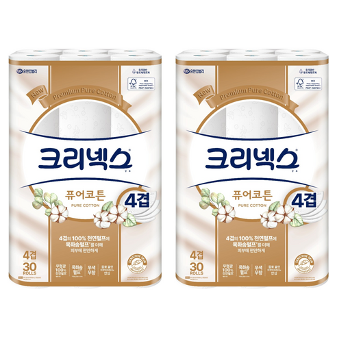 크리넥스 퓨어코튼 천연펄프 4겹 롤화장지 실사용 후기 | 효과 있을까? 썸네일