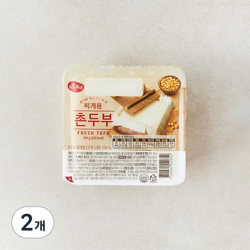 맑은물에 촌두부 찌개용, 300g, 2개 - 기타두부 | 쿠팡