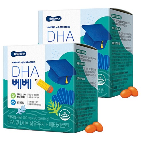 베베쿡 DHA 베베 아동 건강기능식품 90정, 2개 실사용 후기 | 효과 있을까? - 상품 이미지 1