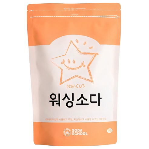소다스쿨 워싱소다 세탁세제, 1kg, 1개