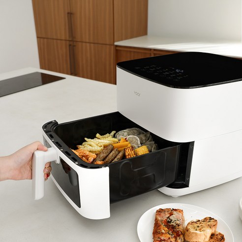 보아르 듀얼 히팅 에어프라이어8L 대용량 상하열선 투명 도어 바스켓 그릴 오븐 - 오븐형 에어프라이어 | 쿠팡