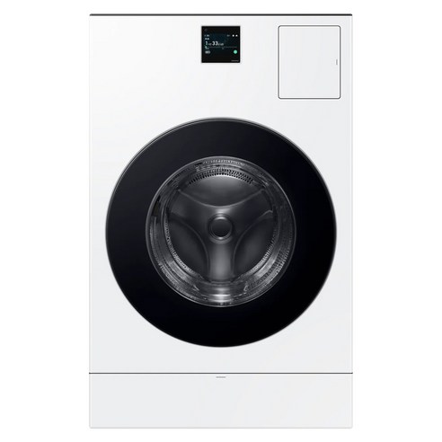 삼성전자 Bespoke AI LCD 콤보 세탁기 109.2mm 25kg+15kg 방문설치, WD80F25CHW, 화이트