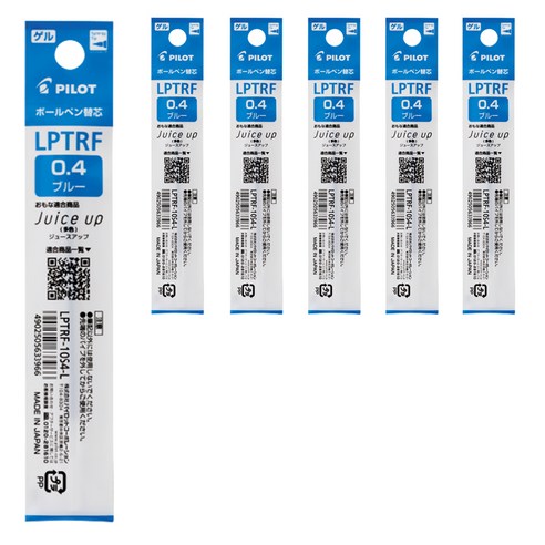 파이롯트 쥬스업 3 4 다색볼펜 리필심 0.4mm, 블루, 6개