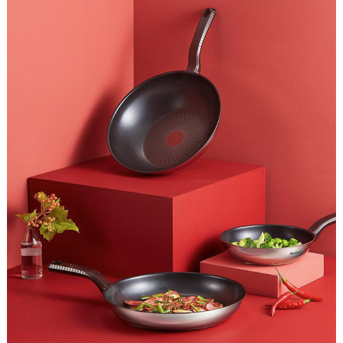 테팔 인덕션 티타늄 1X 스테인리스 스틸 트렌디쿡 프라이팬 후기 분석 - 상단 상세컷