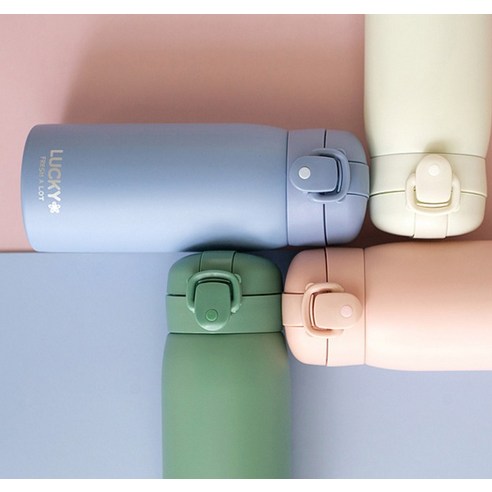 프레쉬어랏 럭키 원터치 보온보냉 스텐 미니텀블러 + 스티커 + 스트랩 후기 분석 - 실생활 사용 컷 2