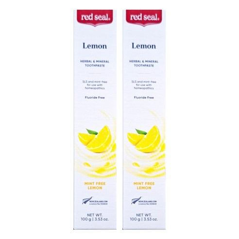 Red Seal 紅印檸檬草本礦物牙膏無氟無SLS 無薄荷, 100g, 2條- 牙膏| 酷澎