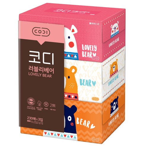 코디 러블리베어 천연펄프 미용티슈 2겹 솔직 후기 | 실사용자 리뷰 분석 썸네일