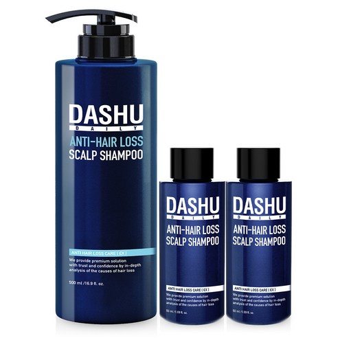 다슈 데일리 한방 두피 골드 두피케어 탈모샴푸 500ml + 50ml 2p 세트, 1개, 