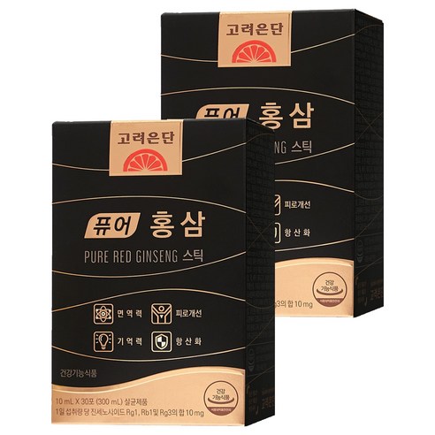퓨어 홍삼 스틱 300ml, 30회분, 2개