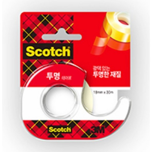 스카치 투명 테이프 550 리필 18mm x 20m, 8개 후기 분석 - 8개입 패키지 측면