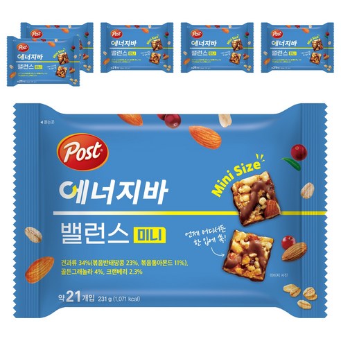 포스트 밸런스 미니 에너지바 231g, 6개 맛있게 먹은 솔직 후기 - 상품 이미지 1