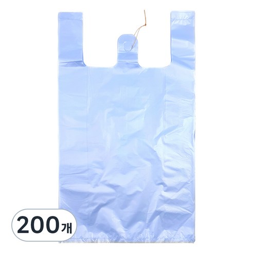 월드크린 손잡이 비닐봉투 하늘, 5L, 200개