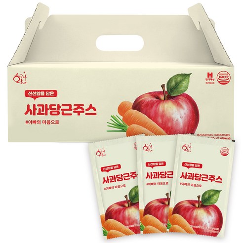 황금이네 사과 당근주스 100ml, 30개 실사용 후기 | 효과 있을까? - 상품 이미지 1