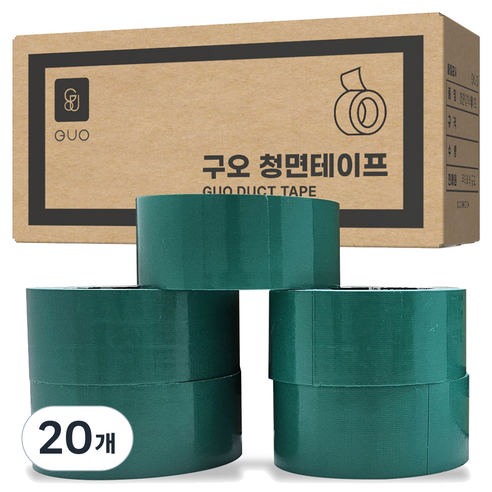 구오 국산 청테이프 녹색 48mm x 25m, 20개