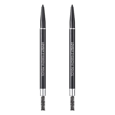토니모리 러블리 아이브로우 펜슬 0.1g, 1호 블랙, 2개