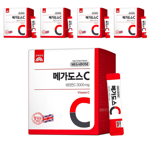 메가도스 비타민C 3000mg, 180g, 5개