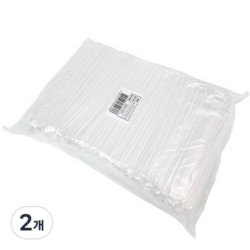 대성산업 일자 투명 개별포장 빨대 7 x 210 mm, 500개입, 2개