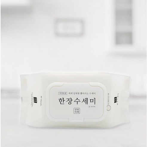 살림비책 일회용 뽑아쓰는 세제일체형 한장수세미 이미지 2