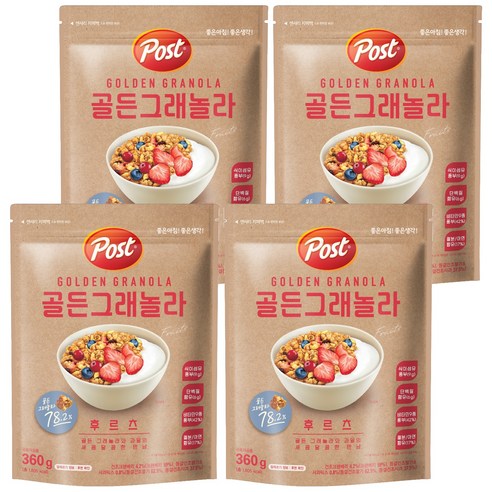 포스트 골든그래놀라 후르츠 시리얼 360g × 4개