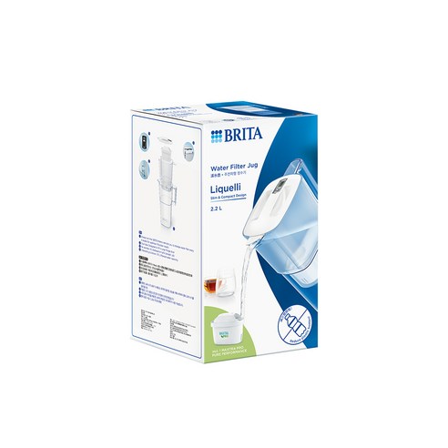 브리타 정수기 리켈리 2.2L 화이트 + 기본필터 1입 이미지 2