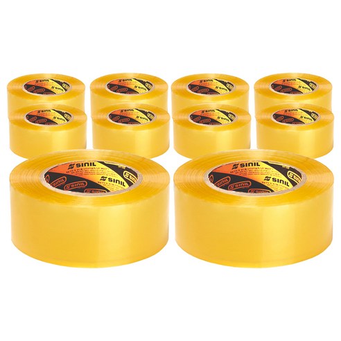 신일테이프 박스테이프 48mm x100m, 투명, 10개