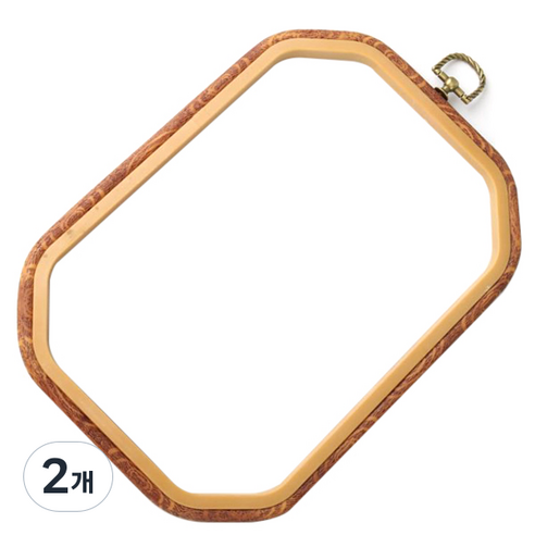 엔틱 고무 자수틀 팔각형 18 x 25.5 cm, 혼합색상, 2개