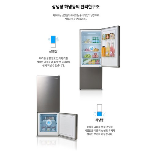 루컴즈 콤비 205L 2도어 냉장고 방문설치 이미지 4