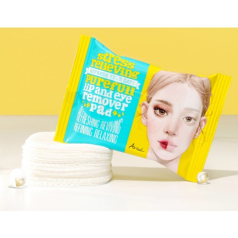 아리얼 스트레스 릴리빙 퓨어풀 립앤아이 리무버 패드 30p 이미지 2
