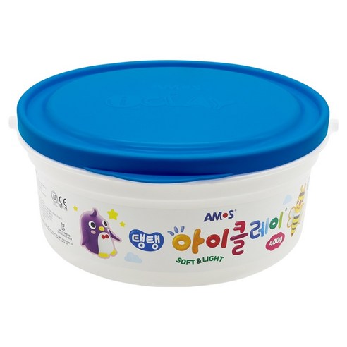 아모스 아이클레이 대용량 유아용 점토, 리필(파랑), 400g, 1개