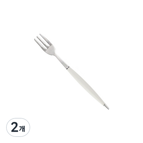 백산 국산 몽블랑 큐티 티포크, 화이트, 2개