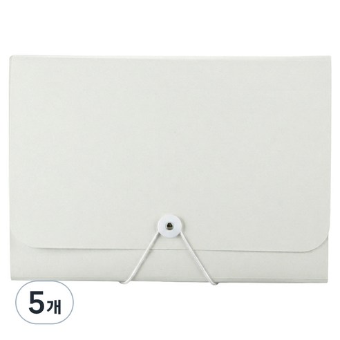 빅벅 아코디언 파일 수납 정리 13칸, 투명 화이트, 5개