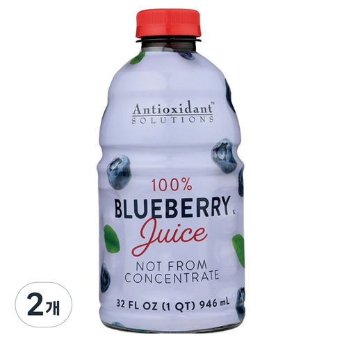 안티옥시던트솔루션 블루베리 주스 NFC, 946ml, 2개