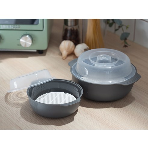 코멧 전자레인지 찜기 세트 그레이 550ml+1200ml 솔직 후기 | 실사용자 리뷰 분석 - 상품 이미지 3