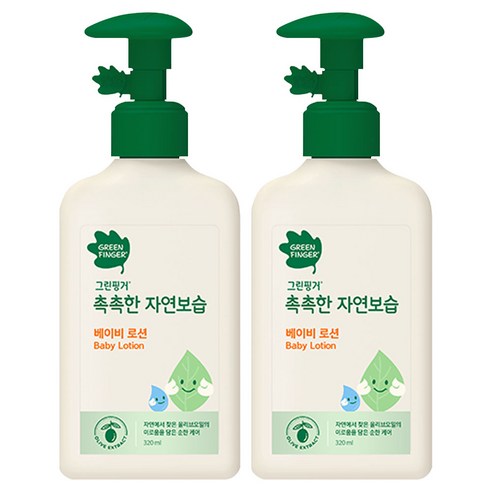 그린핑거 촉촉한 자연보습 베이비 로션, 320ml, 2개 - 유아로션 | 쿠팡