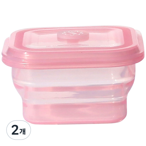 리빙크리에이터 푸쉬락 파스텔 핑크, 2개, 400ml