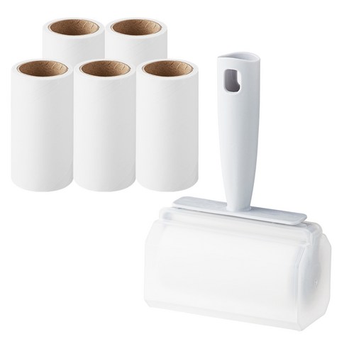 코멧 T자형 사선컷팅 테이프 클리너 핸들 + 거치대 + 리필 6개 (10cm x 8m), 1세트