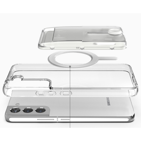 신지모루 슬라이드 M 버튼업 3장 수납 맥세이프 카드 지갑 휴대폰 홀더 이미지 4