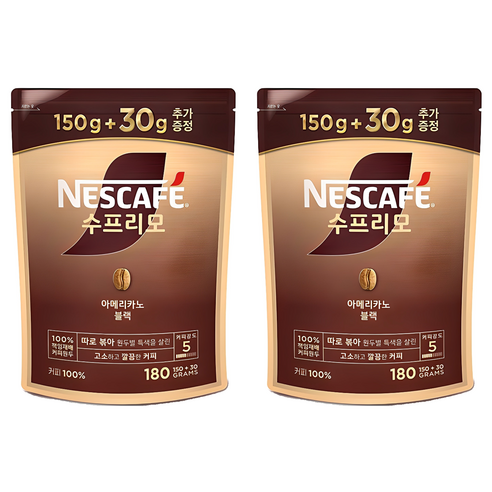 네스카페 수프리모 아메리카노, 180g, 1개입, 2개