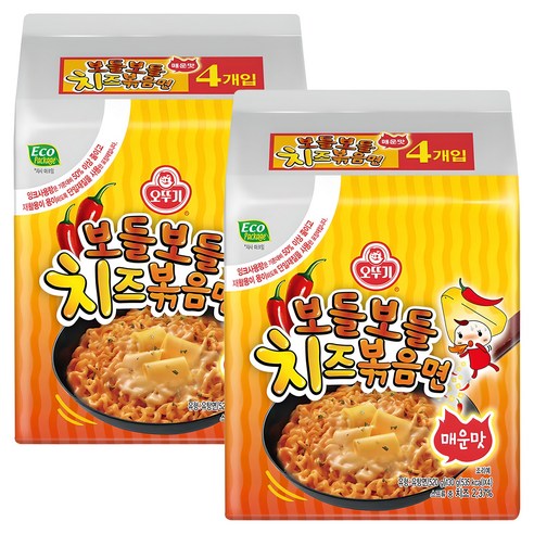 [쿠팡] 오뚜기 보들보들 치즈볶음면 매운맛 130g 8개 (4,760원/무료)