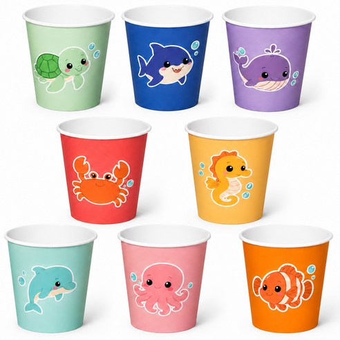 코멧 바다 친구 종이컵 190ml, 1개, 200개입
